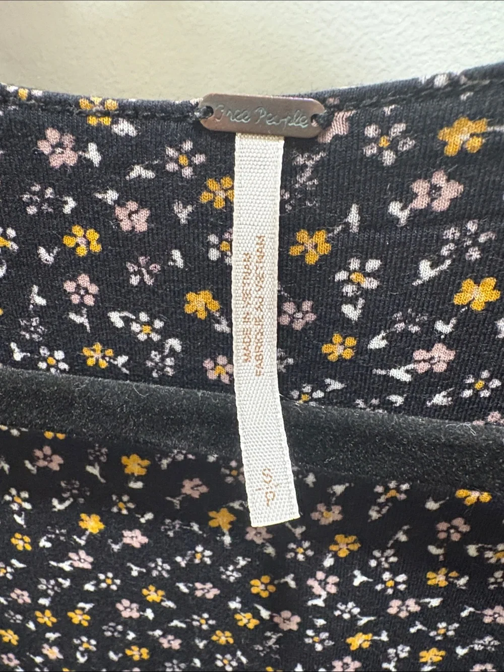 Free People Floral Button-Front Long Sleeve Top